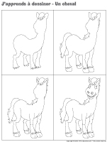 J'apprends à dessiner-Un cheval J'apprends à dessiner-Un cheval