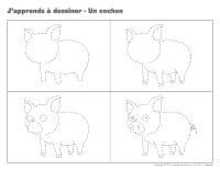 J'apprends à dessiner-Un cochon