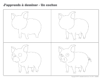 J'apprends à dessiner-Un cochon