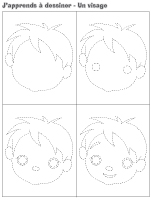 J'apprends à dessiner-Un visage J'apprends à dessiner-Un visage