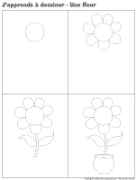 J'apprends à dessiner-Une fleur J'apprends à dessiner-Une fleur