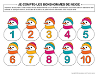 Je compte-Bonshommes de neige