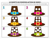 Je compte les pompons-Action de grâce