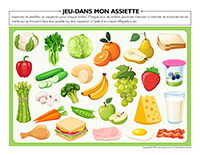 Jeu-Dans mon assiette