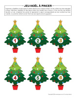 Jeu Noël à pincer