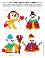Jeu-Quatre bonshommes de neige