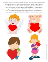 Jeu-Quatre personnages de la Saint-Valentin