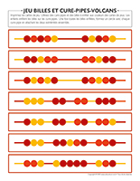 Jeu billes et cure-pipes-Volcans
