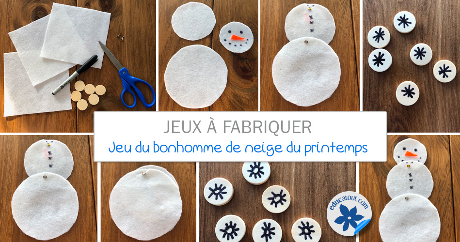 Jeu du bonhomme de neige du printemps