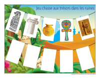 Jeu chasse aux trésors dans les ruines Jeu chasse aux trésors dans les ruines