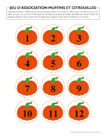 Jeu d’association-muffins et citrouilles
