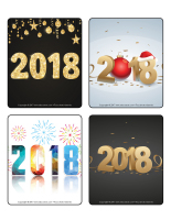 Etiquettes-mots-Bonne annee 2017 Jeu d'images-Bonne année 2018-2