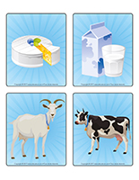 Jeu d'images-Les produits laitiers-2 Jeu d'images-Les produits laitiers-2