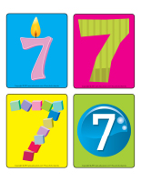 Jeu d'images-le chiffre 7 Jeu d'images-le chiffre 7
