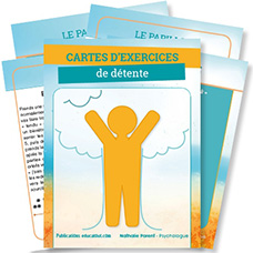 Jeu de cartes d'exercices de détente