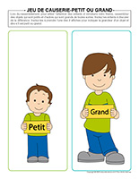 Jeu de causerie-Petit ou grand