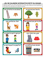Jeu de causerie interactive-Petit ou grand