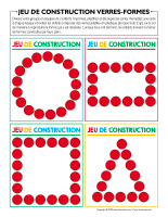 Jeu de construction verres-formes