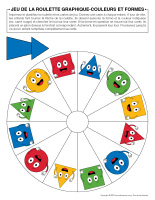 Jeu de la roulette graphique-Couleurs et formes-1
