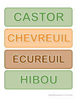 Jeu de mots-Animaux sauvages