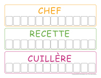 Jeu de mots-Cuisine