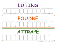 Jeu de mots-Lutins d’Halloween