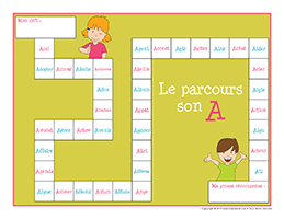 Jeu de parcours-Le son A