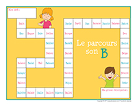 Jeu de parcours-Le son B Jeu de parcours-Le son B