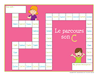 Jeu de parcours-Le son C