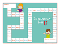 Jeu de parcours-Le son D Jeu de parcours-Le son D