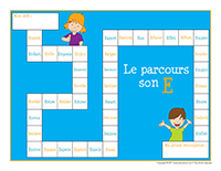 Jeu de parcours-Le son E