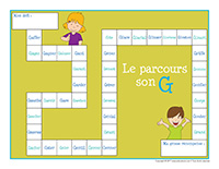 Jeu de parcours-Le son G Jeu de parcours-Le son G