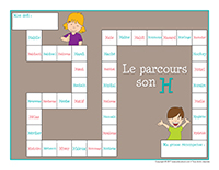 Jeu de parcours-Le son H