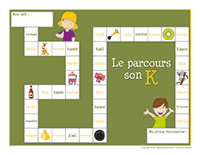 Jeu de parcours-Le son K