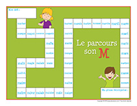 Jeu de parcours-Le son M