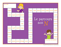 Jeu de parcours-Le son N