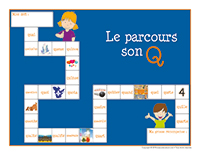 Jeu de parcours-Le son Q