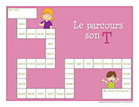 Jeu de parcours-Le son T