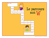 Jeu de parcours-Le son W