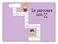 Jeu de parcours-Le son Z