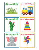 Jeu de vocabulaire-Je grandis