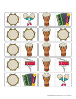 Jeu dominos-Instruments de musique