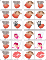 Jeu dominos-La Saint-Valentin Jeu dominos-La Saint-Valentin