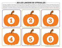 Jeu les lancers de citrouilles