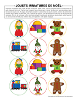 Jouets miniatures de Noel