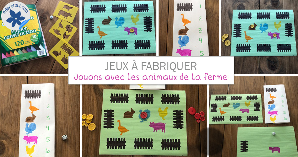 Jouons avec les animaux de la ferme