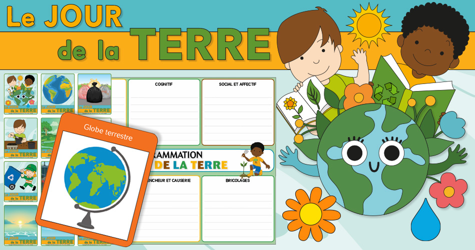 Le jour de la Terre, activités pour enfants.