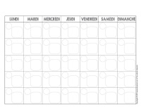 Le calendrier mensuel à colorier