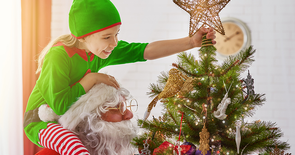 Sac à cadeaux sapin et lutin, grand format