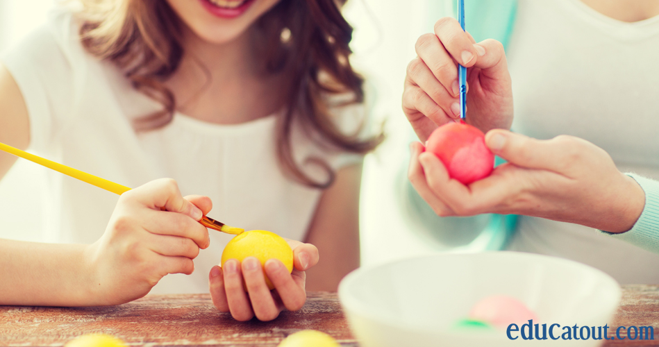 Les mots Pâques et Joyeuses Pâques